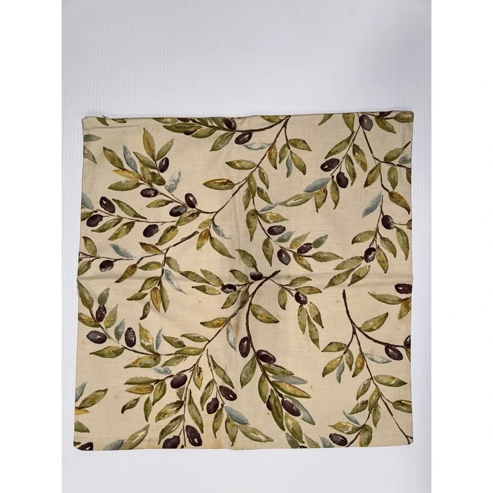 Pottery Barn Olive Branch Pillow Cover 20x20 Set‎ of 2 Wine Tasting Decoration